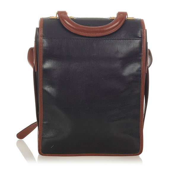 セリーヌ ハンドバッグ ショルダーバッグ 2way ブラック ブラウン レザー メンズ CELINE 【中古】
