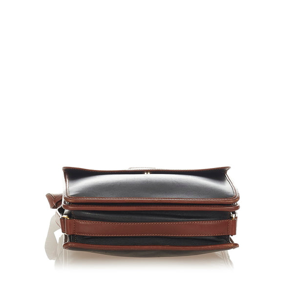 セリーヌ ハンドバッグ ショルダーバッグ 2way ブラック ブラウン レザー メンズ CELINE 【中古】
