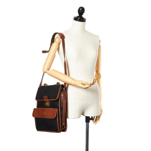 セリーヌ ハンドバッグ ショルダーバッグ 2way ブラック ブラウン レザー メンズ CELINE 【中古】