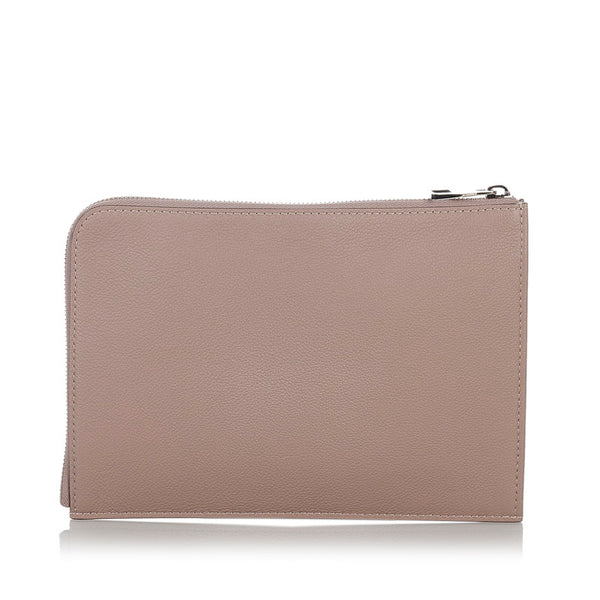 ルイ ヴィトン ポシェットジュールPM R99760 トープ あずき色 レザー クラッチバッグ レディース LOUIS VUITTON 【中古】