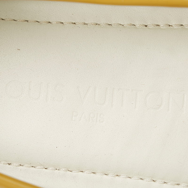 ルイ ヴィトン イエロー パテントレザー ドライビングシューズ レディース LOUIS VUITTON 【中古】