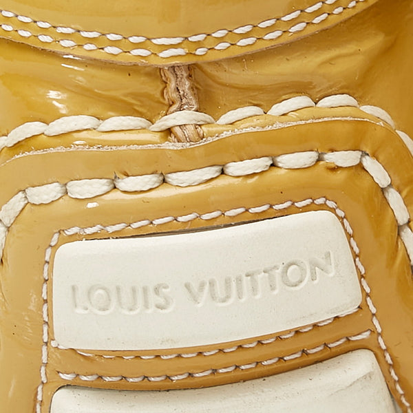 ルイ ヴィトン イエロー パテントレザー ドライビングシューズ レディース LOUIS VUITTON 【中古】