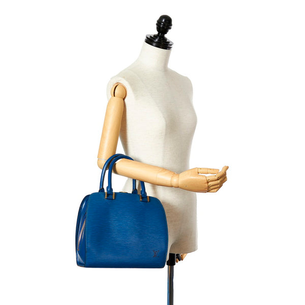 ルイ ヴィトン エピ ポンヌフ M52055 トレドブルー レザー ハンドバッグ レディース LOUIS VUITTON 【中古】