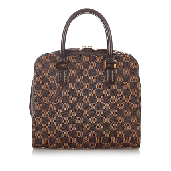 ルイ ヴィトン ダミエ トリアナ N51155 ブラウン PVC レザー ハンドバッグ レディース LOUIS VUITTON 【中古】