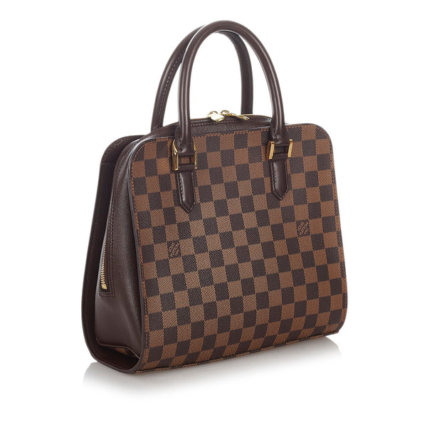 ルイ ヴィトン ダミエ トリアナ N51155 ブラウン PVC レザー ハンドバッグ レディース LOUIS VUITTON 【中古】