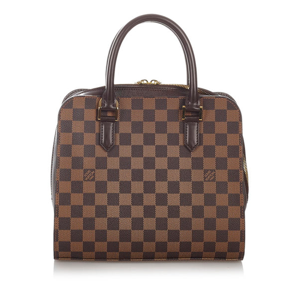 ルイ ヴィトン ダミエ トリアナ N51155 ブラウン PVC レザー ハンドバッグ レディース LOUIS VUITTON 【中古】