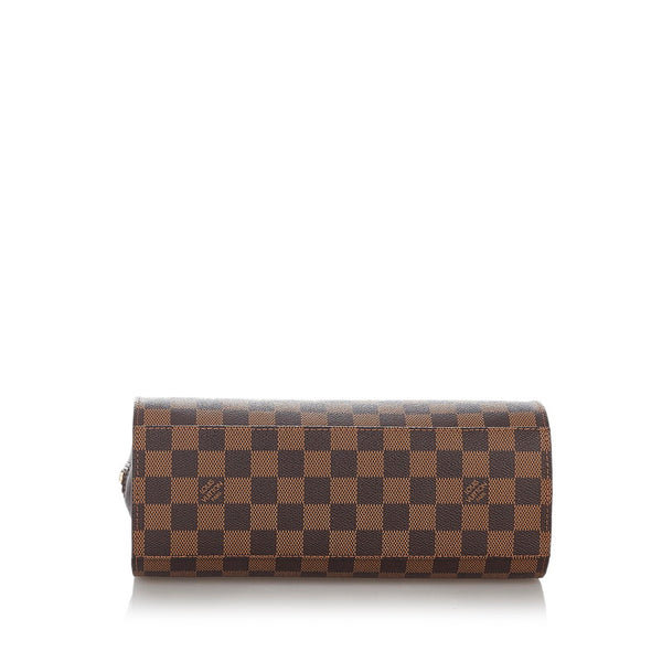 ルイ ヴィトン ダミエ トリアナ N51155 ブラウン PVC レザー ハンドバッグ レディース LOUIS VUITTON 【中古】