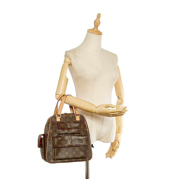 ルイ ヴィトン モノグラム エクサントリシテ Ｍ51161 ブラウン PVC レザー ハンドバッグ レディース LOUIS VUITTON 【中古】