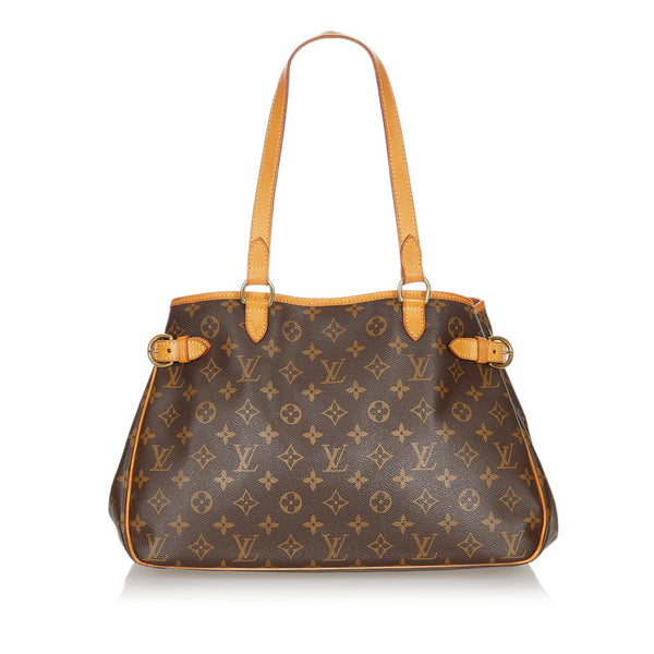ルイ ヴィトン モノグラム バティニョール・オリゾンタル ハンドバッグ M51154 ブラウン PVC レザー レディース LOUIS VUITTON 【中古】