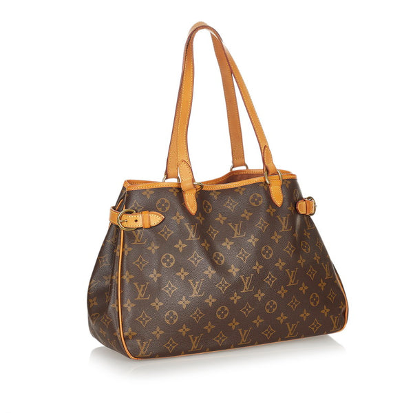 ルイ ヴィトン モノグラム バティニョール・オリゾンタル ハンドバッグ M51154 ブラウン PVC レザー レディース LOUIS VUITTON 【中古】