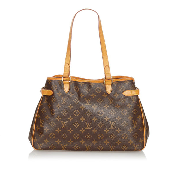 ルイ ヴィトン モノグラム バティニョール・オリゾンタル ハンドバッグ M51154 ブラウン PVC レザー レディース LOUIS VUITTON 【中古】