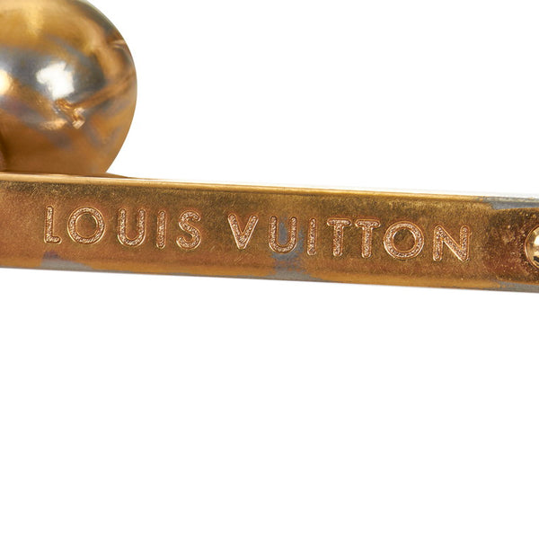 ルイ ヴィトン M95507 ゴールド　ピンク メッキ ビジューサックミニランクロワゼット チャーム レディース LOUIS VUITTON 【中古】