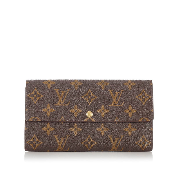 ルイ ヴィトン モノグラム ポシェット ポルトモネクレディ 長財布 M61725 ブラウン PVC レディース LOUIS VUITTON 【中古】
