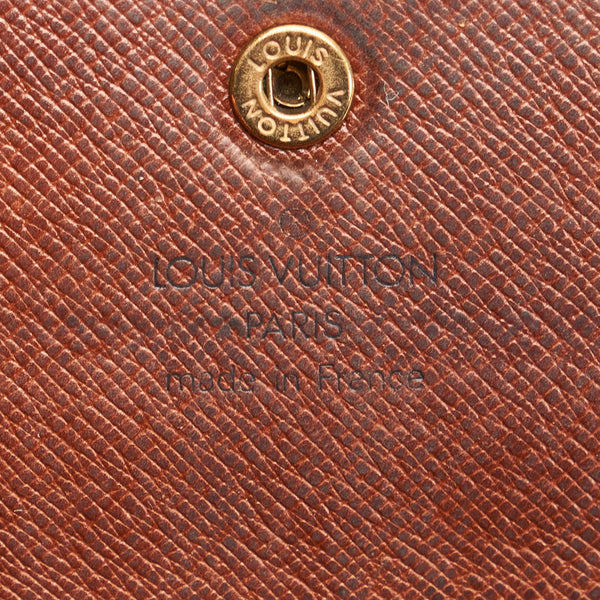 ルイ ヴィトン モノグラム ポシェット ポルトモネクレディ 長財布 M61725 ブラウン PVC レディース LOUIS VUITTON 【中古】