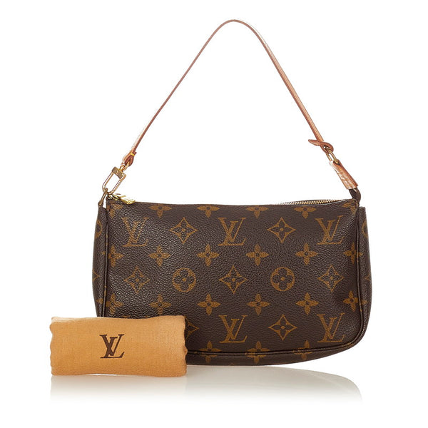 ルイ ヴィトン モノグラム ポシェットアクセソワール Ｍ51980 ブラウン PVC レザー ポーチ レディース LOUIS VUITTON 【中古】