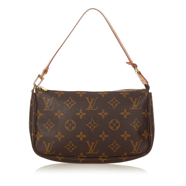 ルイ ヴィトン モノグラム ポシェットアクセソワール Ｍ51980 ブラウン PVC レザー ポーチ レディース LOUIS VUITTON 【中古】