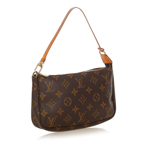 ルイ ヴィトン モノグラム ポシェットアクセソワール Ｍ51980 ブラウン PVC レザー ポーチ レディース LOUIS VUITTON 【中古】