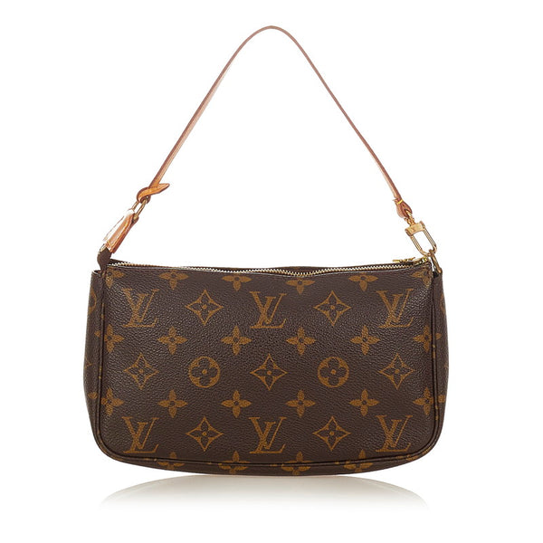 ルイ ヴィトン モノグラム ポシェットアクセソワール Ｍ51980 ブラウン PVC レザー ポーチ レディース LOUIS VUITTON 【中古】