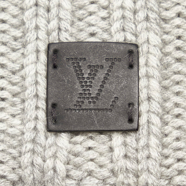 ルイ ヴィトン ダミエ ボネ ヘルシンキ M74405 ライトグレー カシミヤ ニットキャップ メンズ LOUIS VUITTON 【中古】