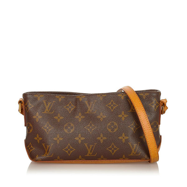 ルイ ヴィトン モノグラム トロター M51240 ブラウン PVC レザー 斜め掛け ショルダーバッグ レディース LOUIS VUITTON 【中古】