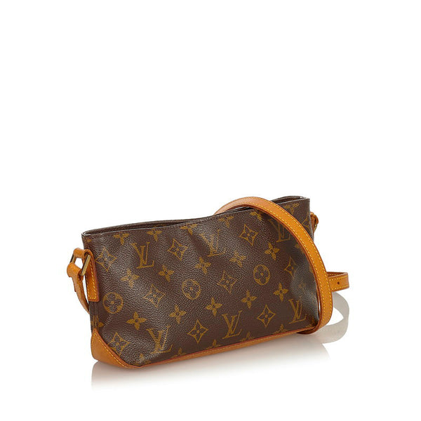 ルイ ヴィトン モノグラム トロター M51240 ブラウン PVC レザー 斜め掛け ショルダーバッグ レディース LOUIS VUITTON 【中古】