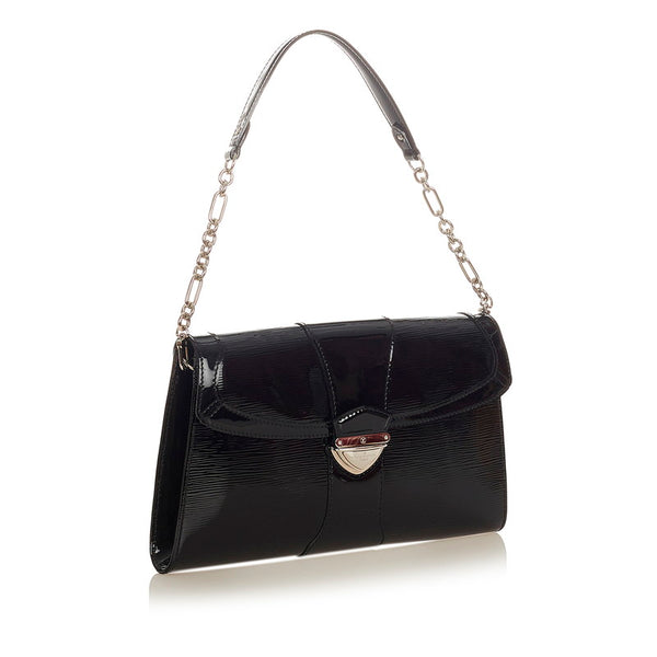 ルイ ヴィトン エピ イエナ M4027N ブラック パテントレザー 肩掛け チェーン ショルダーバッグ レディース LOUIS VUITTON 【中古】