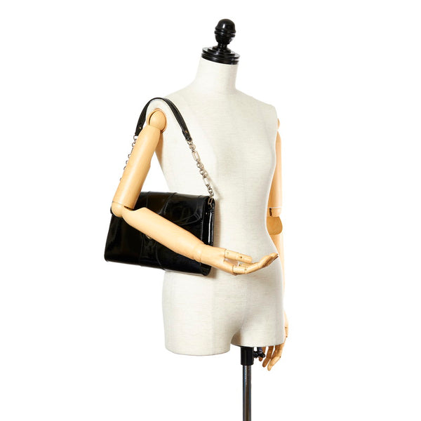 ルイ ヴィトン エピ イエナ M4027N ブラック パテントレザー 肩掛け チェーン ショルダーバッグ レディース LOUIS VUITTON 【中古】