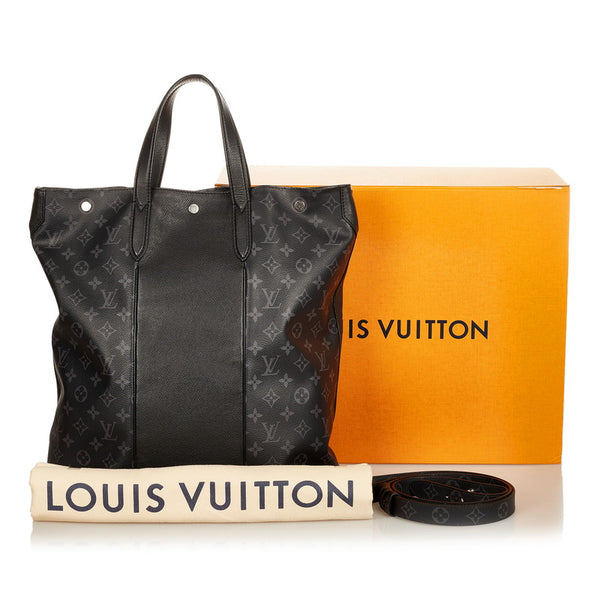 ルイ ヴィトン タイガラマ シティトート M30431 ブラック グレー PVC レザー ショルダーバッグ トートバッグ 2WAY メンズ LOUIS VUITTON 【中古】