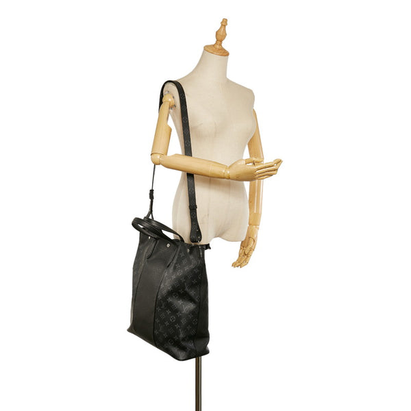 ルイ ヴィトン タイガラマ シティトート M30431 ブラック グレー PVC レザー ショルダーバッグ トートバッグ 2WAY メンズ LOUIS VUITTON 【中古】