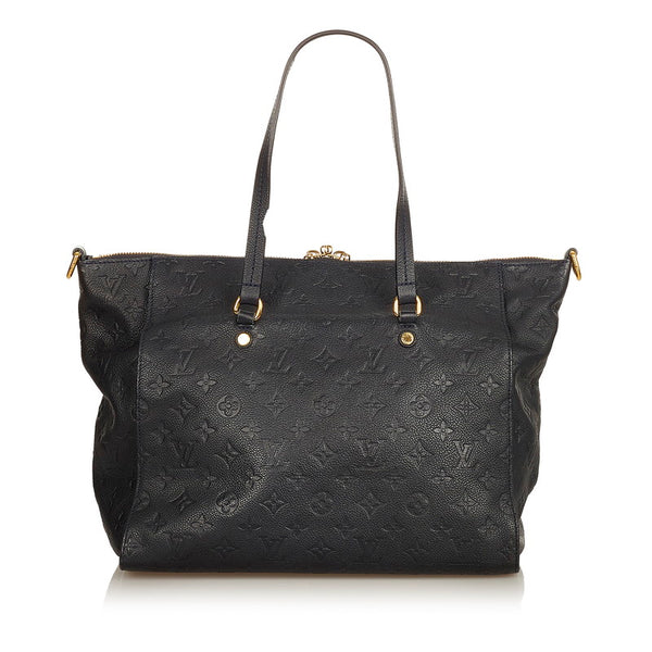 ルイ ヴィトン モノグラム アンプラント ルミニューズPM  M93410 ブラック レザー トートバッグ レディース LOUIS VUITTON 【中古】