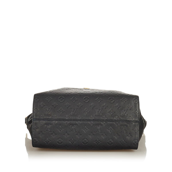 ルイ ヴィトン モノグラム アンプラント ルミニューズPM  M93410 ブラック レザー トートバッグ レディース LOUIS VUITTON 【中古】