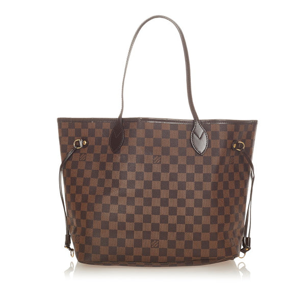 ルイ ヴィトン ダミエ  ネヴァーフルMM N51105 ブラウン PVC レザー トートバッグ レディース LOUIS VUITTON 【中古】
