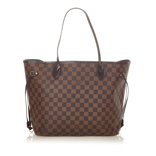 ルイ ヴィトン ダミエ  ネヴァーフルMM N51105 ブラウン PVC レザー トートバッグ レディース LOUIS VUITTON 【中古】