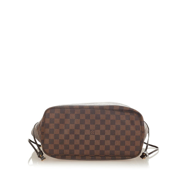 ルイ ヴィトン ダミエ  ネヴァーフルMM N51105 ブラウン PVC レザー トートバッグ レディース LOUIS VUITTON 【中古】