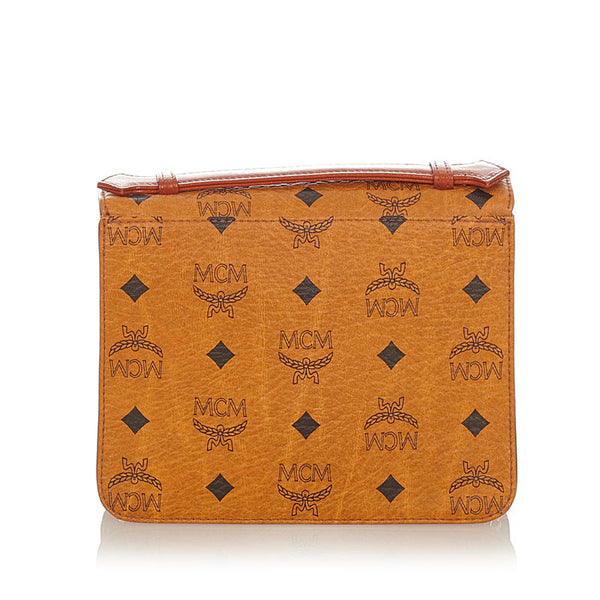 エム シー エム チェーン ショルダーバッグ ブラウン レザー レディース MCM 【中古】