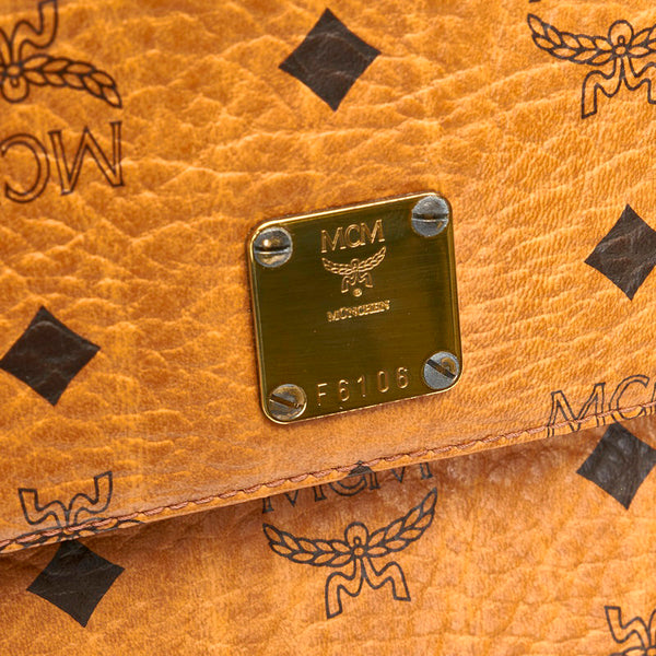 エム シー エム チェーン ショルダーバッグ ブラウン レザー レディース MCM 【中古】