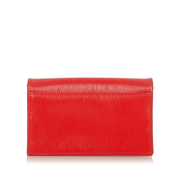プラダ サフィアーノ  1ＭＣ122 レッド レザー カードケース レディース PRADA 【中古】