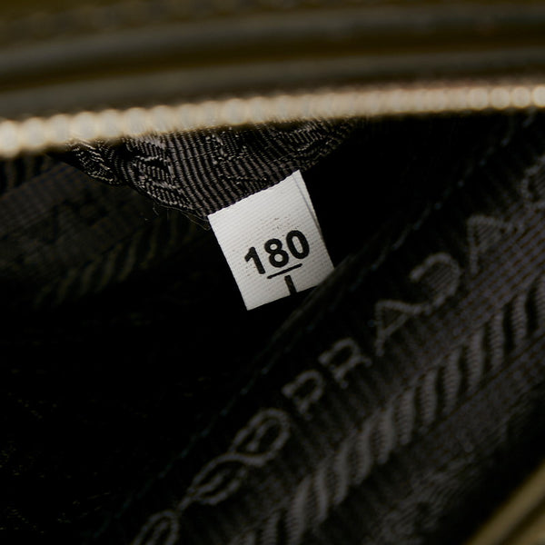 プラダ ステッチデザイン ハンドバッグ BN2820 カーキ レザー レディース PRADA 【中古】