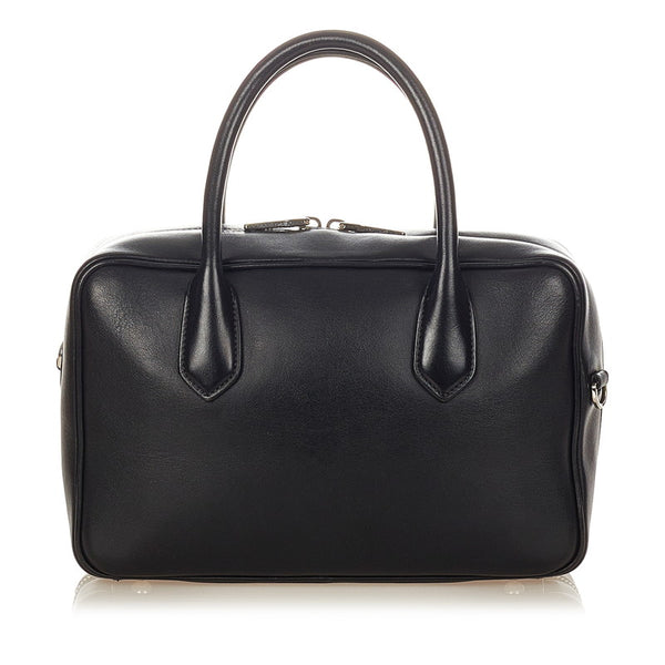 プラダ 恐竜モチーフ ブラック ホワイト レッド レザー ハンドバッグ ショルダーバッグ２WAY レディース PRADA 【中古】