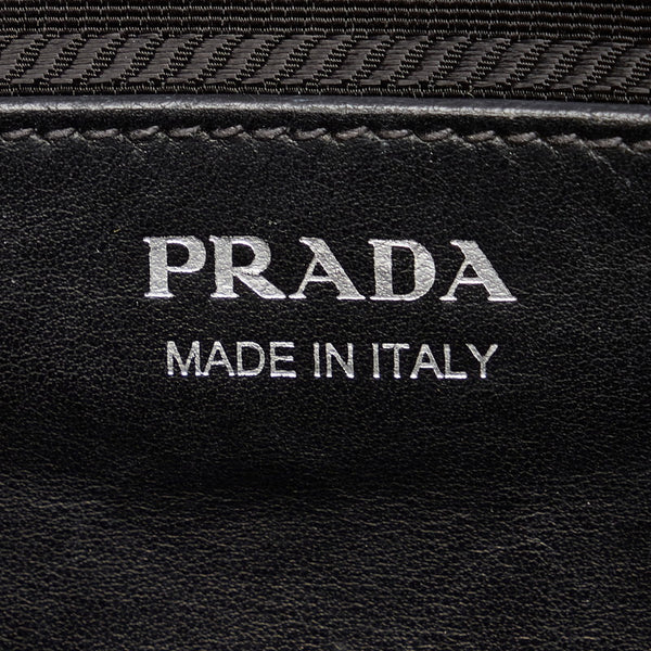 プラダ 恐竜モチーフ ブラック ホワイト レッド レザー ハンドバッグ ショルダーバッグ２WAY レディース PRADA 【中古】