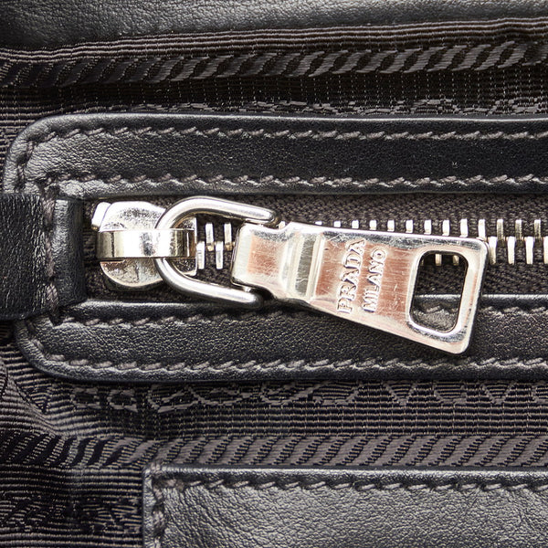 プラダ 恐竜モチーフ ブラック ホワイト レッド レザー ハンドバッグ ショルダーバッグ２WAY レディース PRADA 【中古】