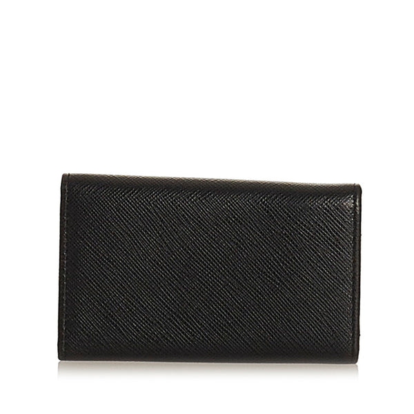 プラダ リボン 6連 ブラック レザー サフィアーノ キーケース レディース PRADA 【中古】