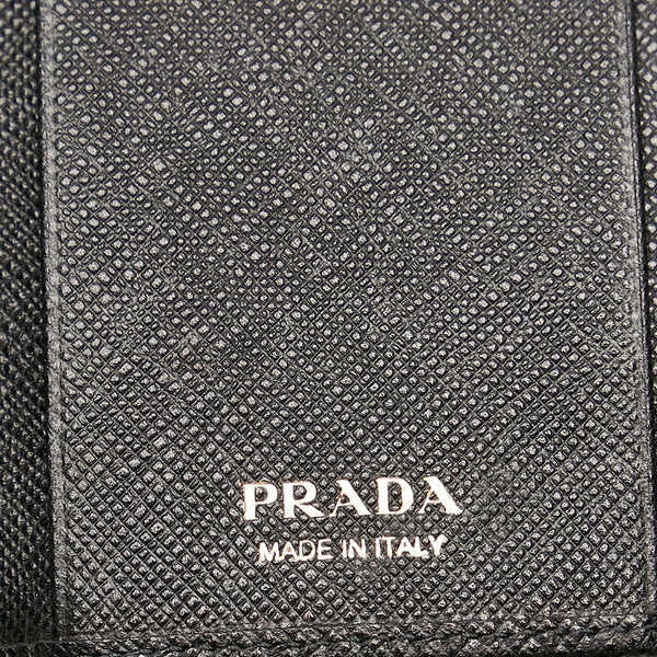 プラダ リボン 6連 ブラック レザー サフィアーノ キーケース レディース PRADA 【中古】
