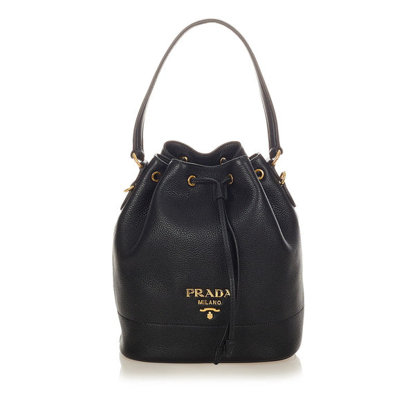 プラダ ハンドバッグ ショルダーバッグ 2WAY 1BE018 ブラック レザー レディース PRADA 【中古】