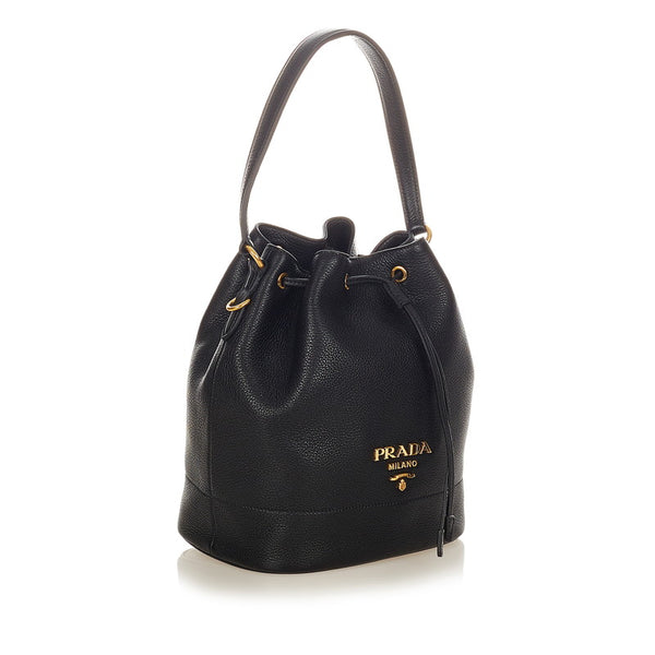 プラダ ハンドバッグ ショルダーバッグ 2WAY 1BE018 ブラック レザー レディース PRADA 【中古】