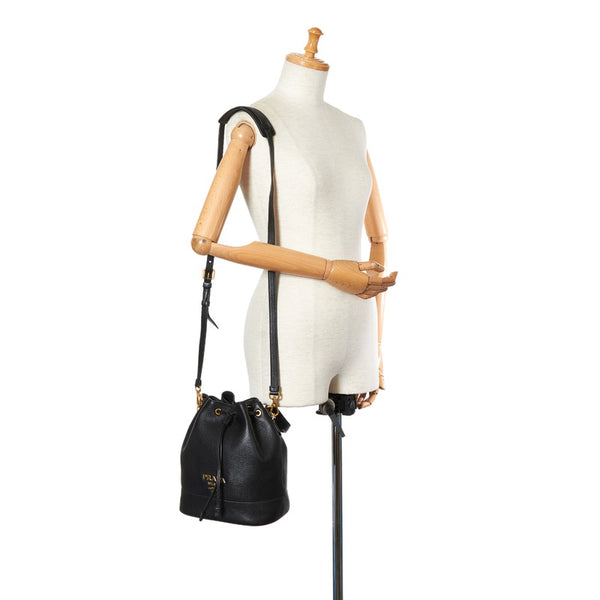 プラダ ハンドバッグ ショルダーバッグ 2WAY 1BE018 ブラック レザー レディース PRADA 【中古】