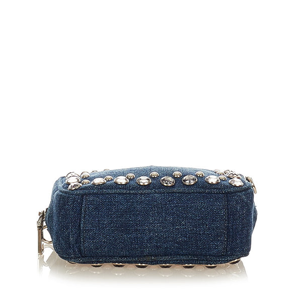 プラダ ショルダーバッグ ネイビー デニム レディース PRADA 【中古】