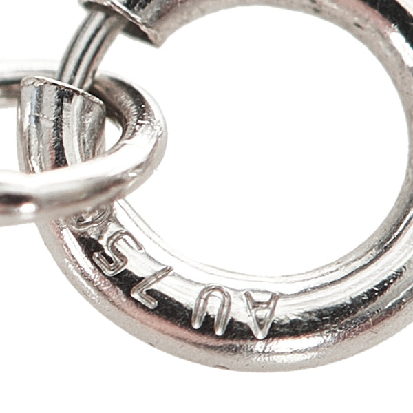 ティファニー K18WG ホワイトゴールド Pt950 プラチナ クラウンキー ネックレス レディース TIFFANY&Co. 【中古】