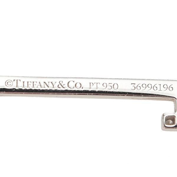 ティファニー K18WG ホワイトゴールド Pt950 プラチナ クラウンキー ネックレス レディース TIFFANY&Co. 【中古】