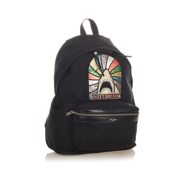 サンローラン パリ シャーク PLB437087 0916 ブラック レザー リュック バックパック メンズ SAINT LAURENT 【中古】